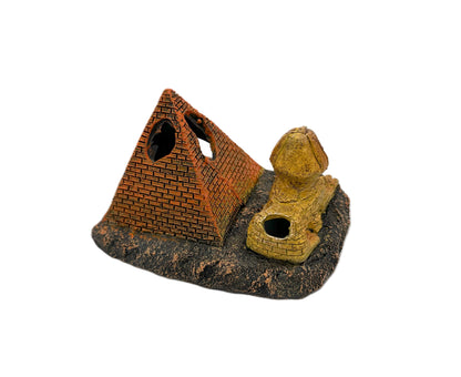 Egyptian Ancient Sphinx & Pyramid Tank Decor